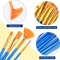 Acrylic Paint Brush Set, 60 pcs Nylon Hair Paint Brushes for All Purpose Oil Watercolor Face Body Rock Painting Artist, Small Paint Brush Kits for Kids Adult Drawing